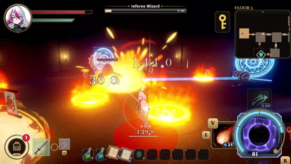炎の魔法使いとの戦い